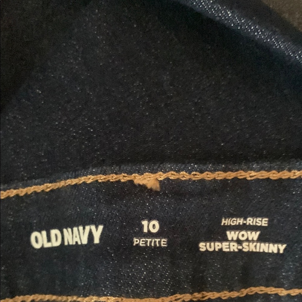 Old Navy Women's Blue Jeans NWT Size 10P. High Rise WOW Super Skinny Dark Indigo - Picture 5 of 5